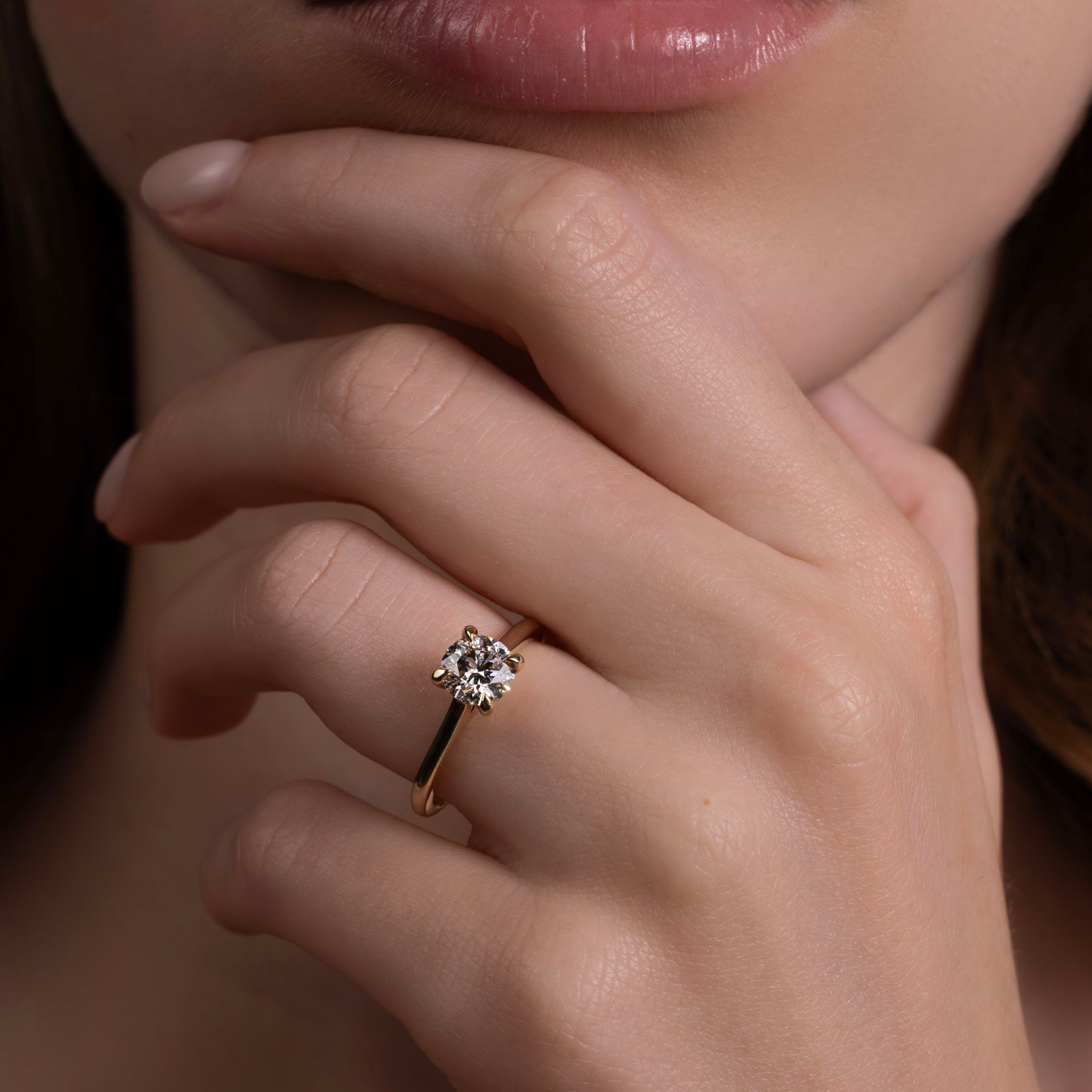 Marquise Cut Cluster Styled Lab Grown Diamond Engagement Ring