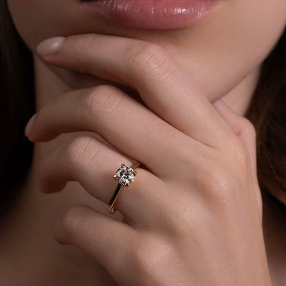 Marquise Cut Cluster Styled Lab Grown Diamond Engagement Ring