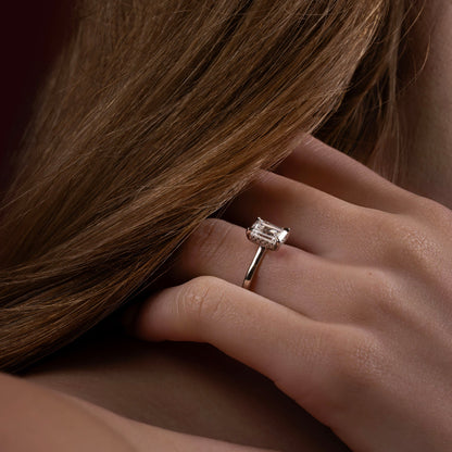 Marquise Cut Cluster Styled Lab Grown Diamond Engagement Ring