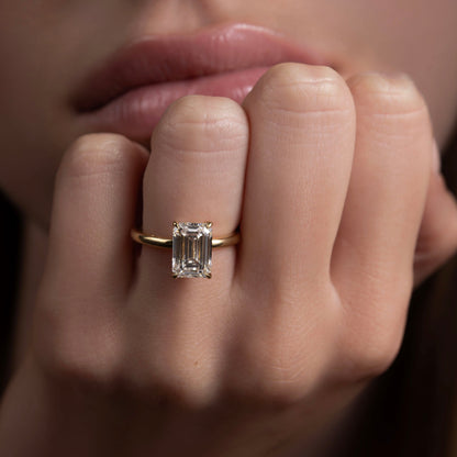 Marquise Cut Cluster Styled Lab Grown Diamond Engagement Ring