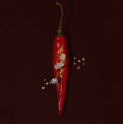 Marquise Cut Cluster Styled Lab Grown Diamond Engagement Ring