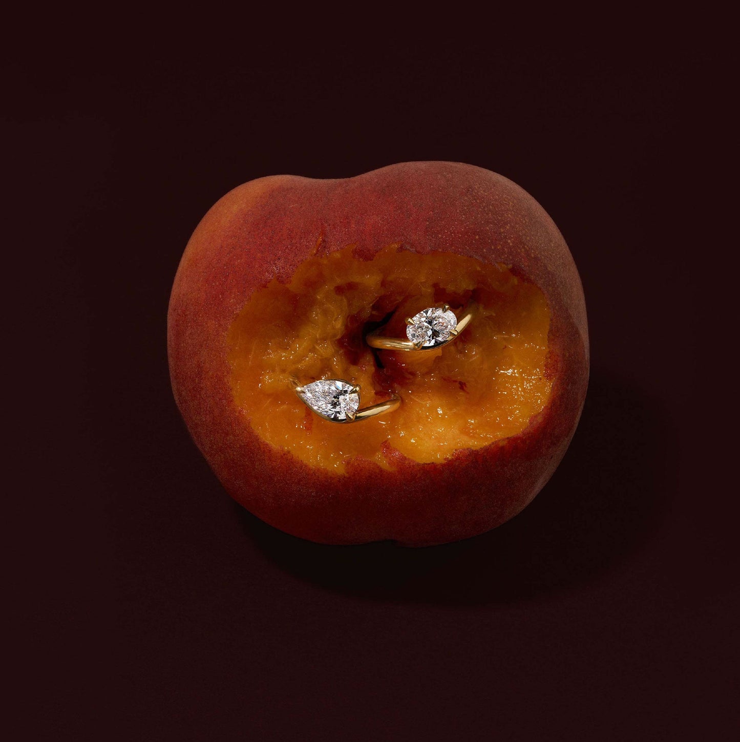 Marquise Cut Cluster Styled Lab Grown Diamond Engagement Ring