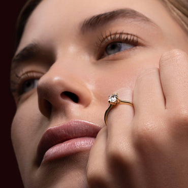 Marquise Cut Cluster Styled Lab Grown Diamond Engagement Ring