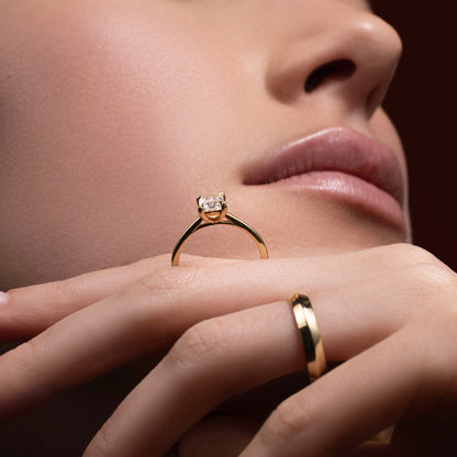 Marquise Cut Cluster Styled Lab Grown Diamond Engagement Ring