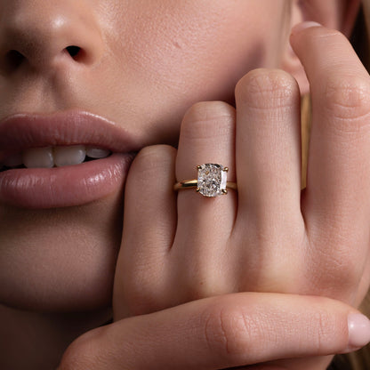 Marquise Cut Cluster Styled Lab Grown Diamond Engagement Ring