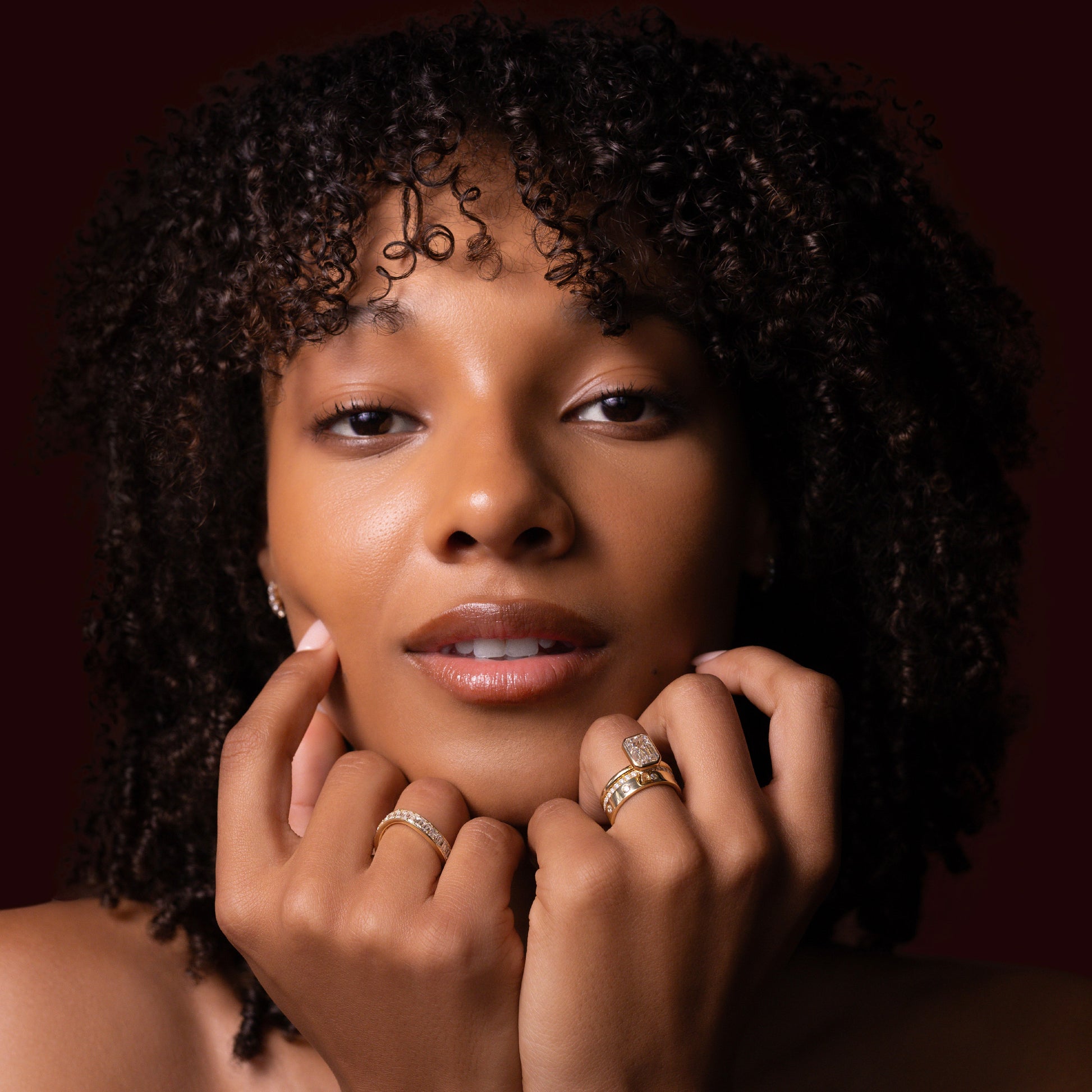 Marquise Cut Cluster Styled Lab Grown Diamond Engagement Ring