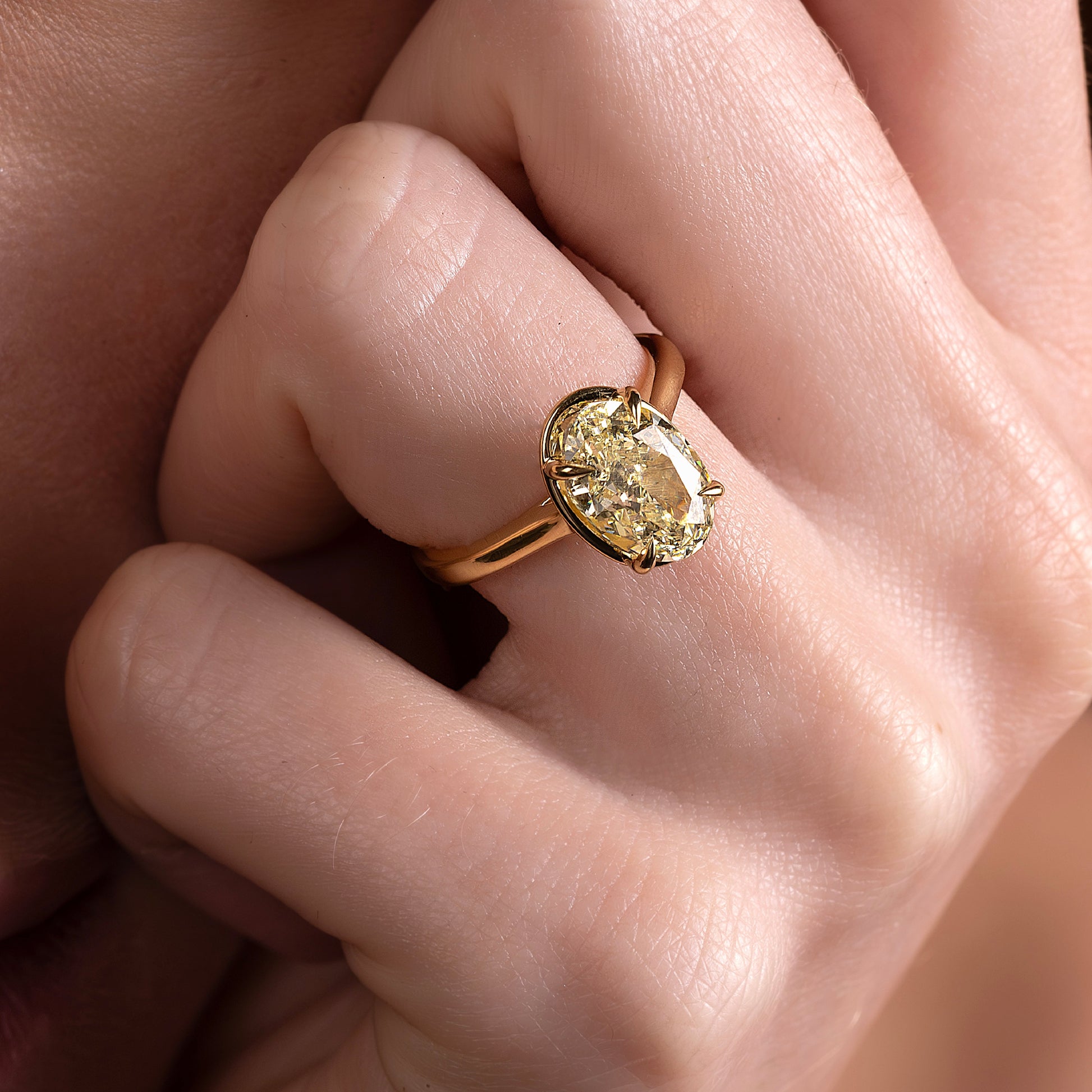 Marquise Cut Cluster Styled Lab Grown Diamond Engagement Ring