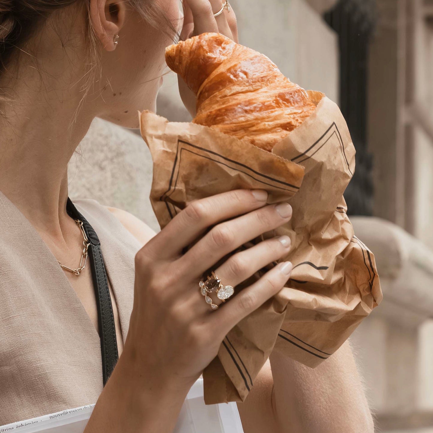 Marquise Cut Cluster Styled Lab Grown Diamond Engagement Ring