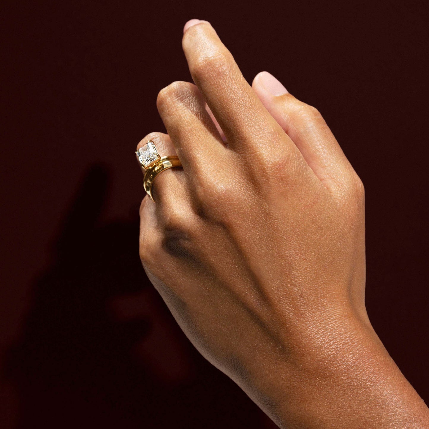 Marquise Cut Cluster Styled Lab Grown Diamond Engagement Ring