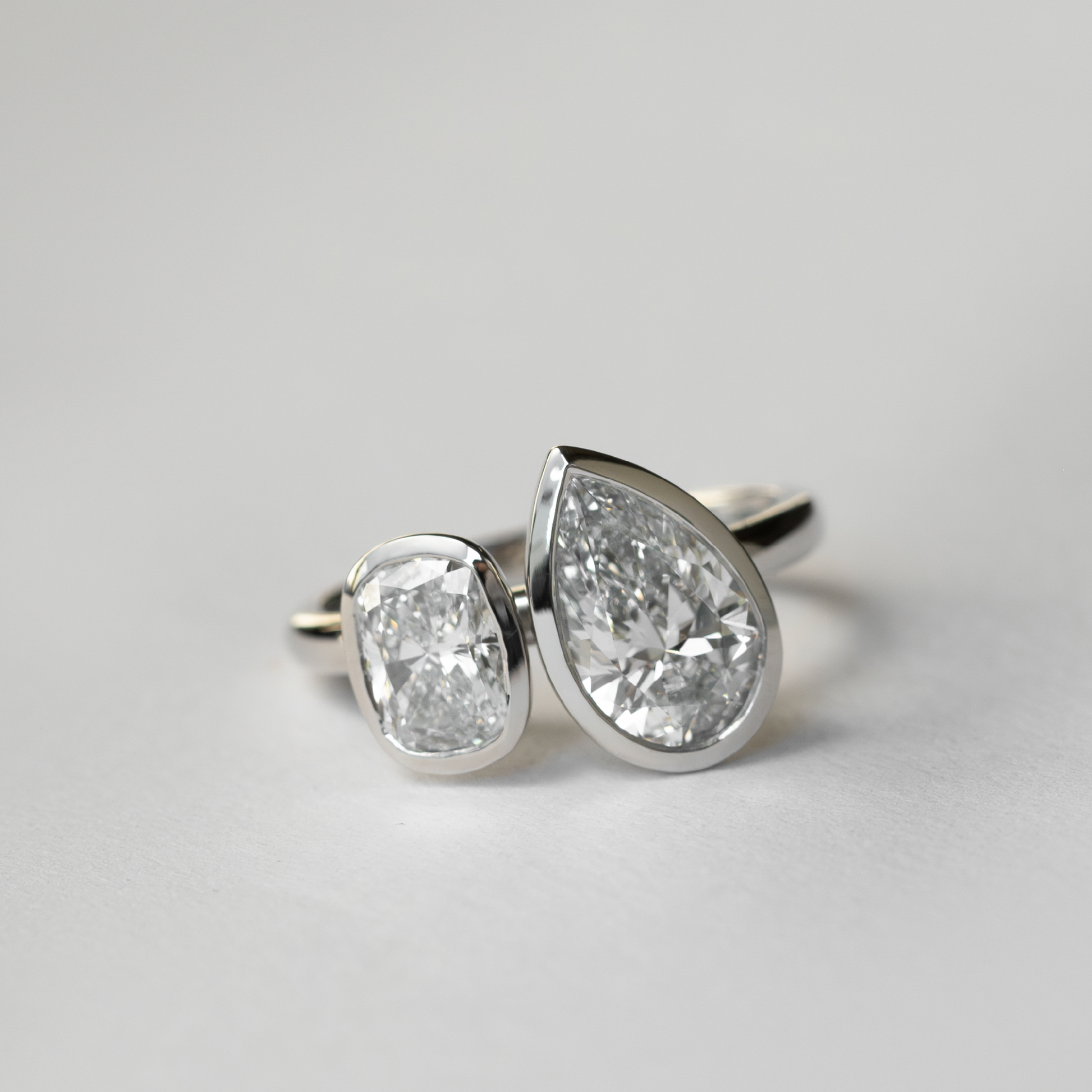 Marquise Cut Cluster Styled Lab Grown Diamond Engagement Ring