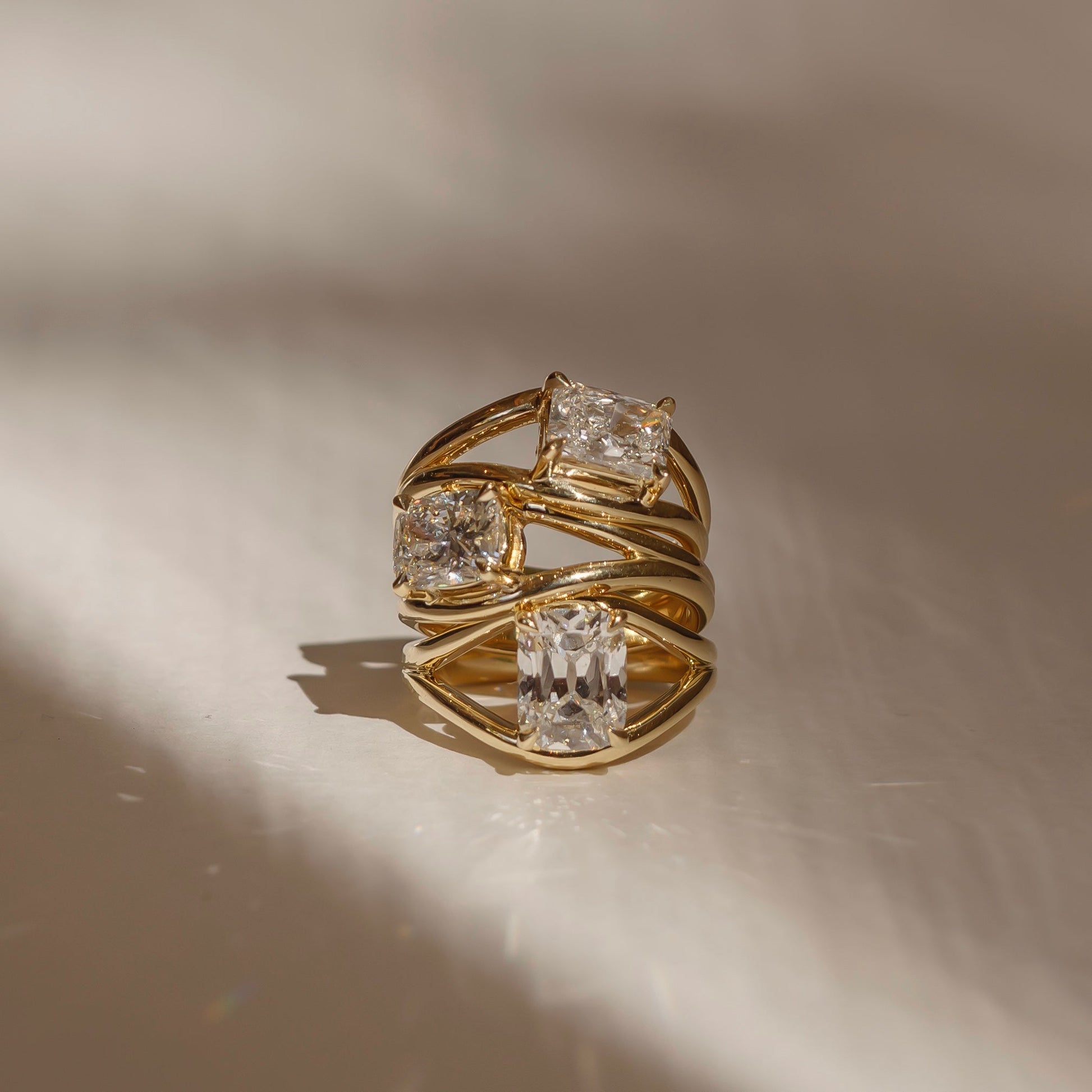 Marquise Cut Cluster Styled Lab Grown Diamond Engagement Ring