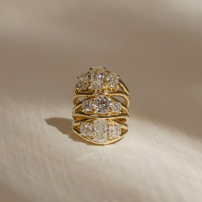 Marquise Cut Cluster Styled Lab Grown Diamond Engagement Ring