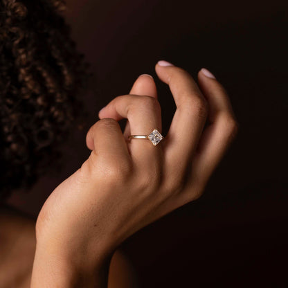 Marquise Cut Cluster Styled Lab Grown Diamond Engagement Ring