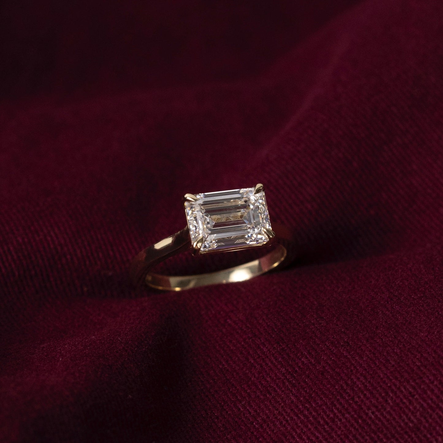 Marquise Cut Cluster Styled Lab Grown Diamond Engagement Ring