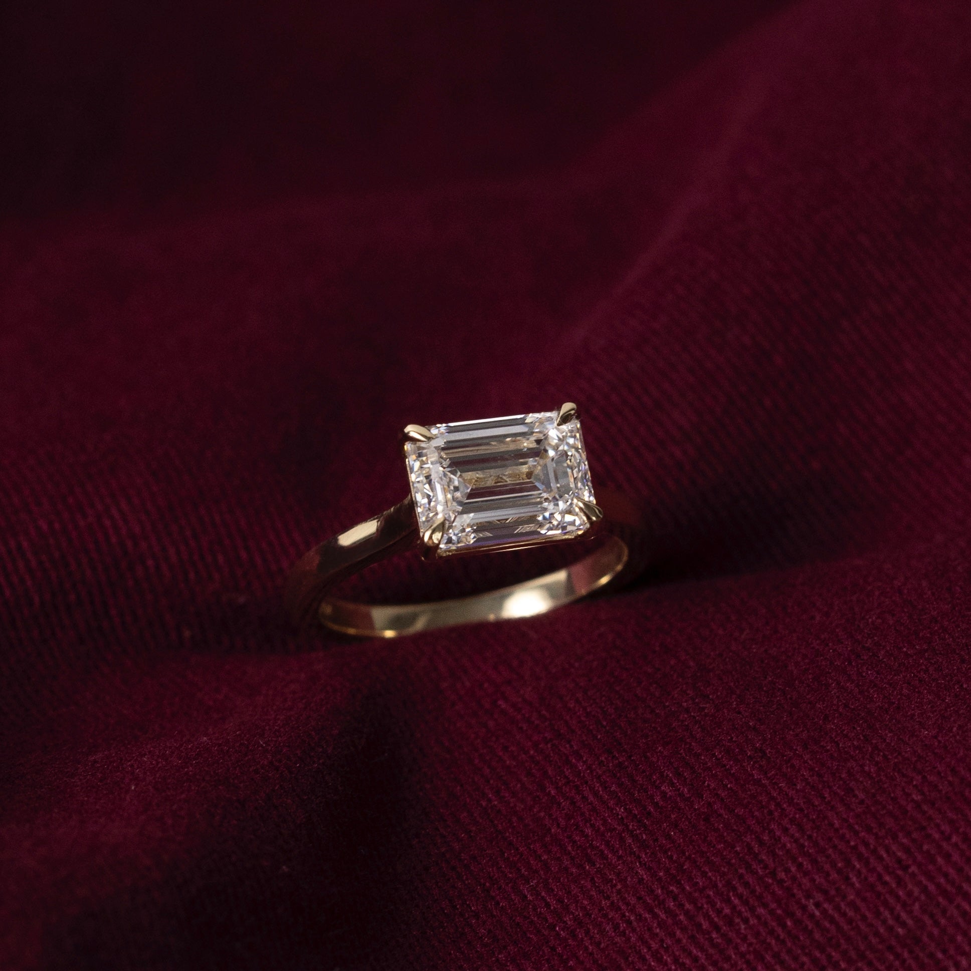 Marquise Cut Cluster Styled Lab Grown Diamond Engagement Ring