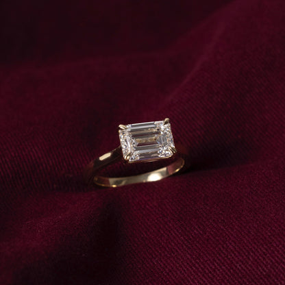 Marquise Cut Cluster Styled Lab Grown Diamond Engagement Ring