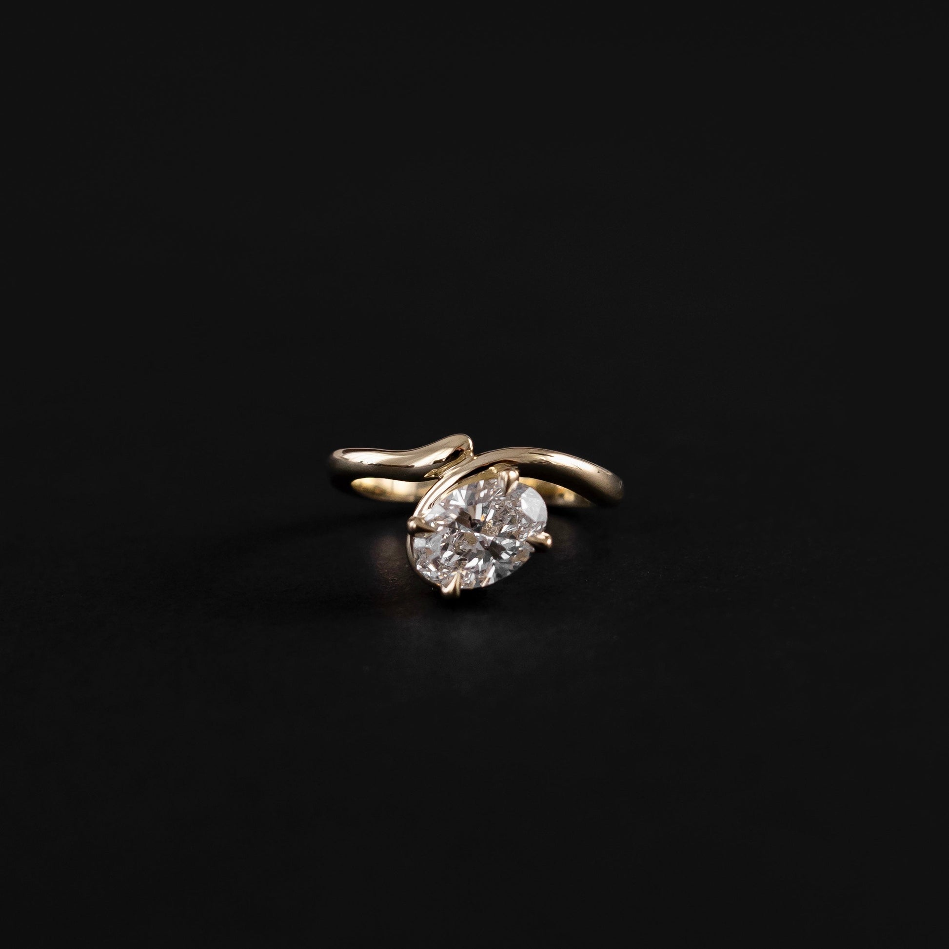 Marquise Cut Cluster Styled Lab Grown Diamond Engagement Ring