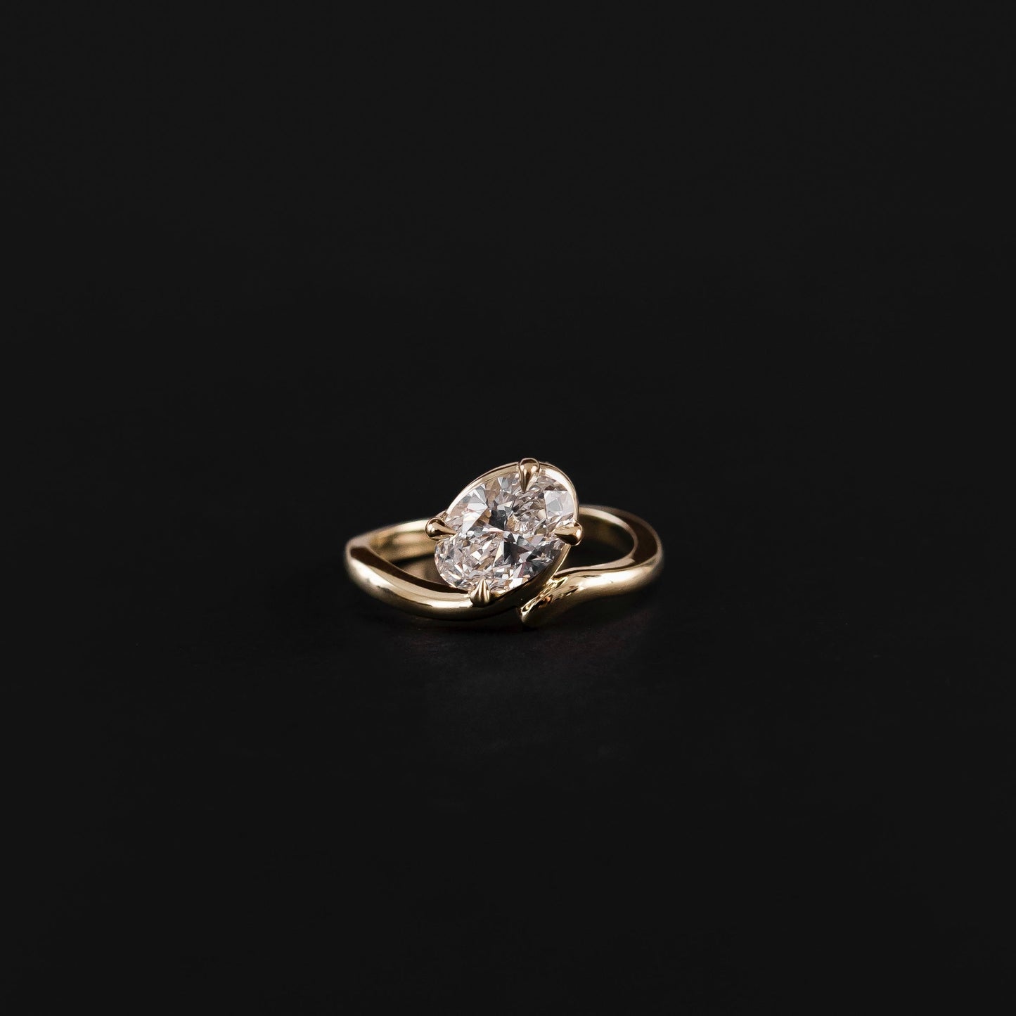 Marquise Cut Cluster Styled Lab Grown Diamond Engagement Ring