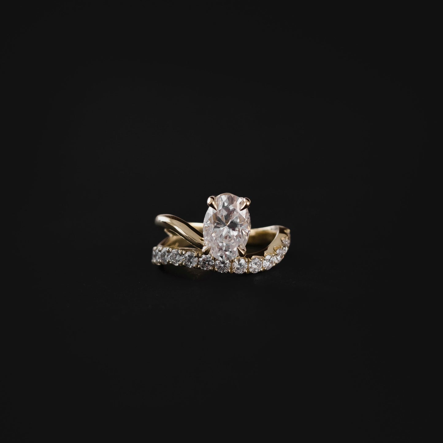 Marquise Cut Cluster Styled Lab Grown Diamond Engagement Ring