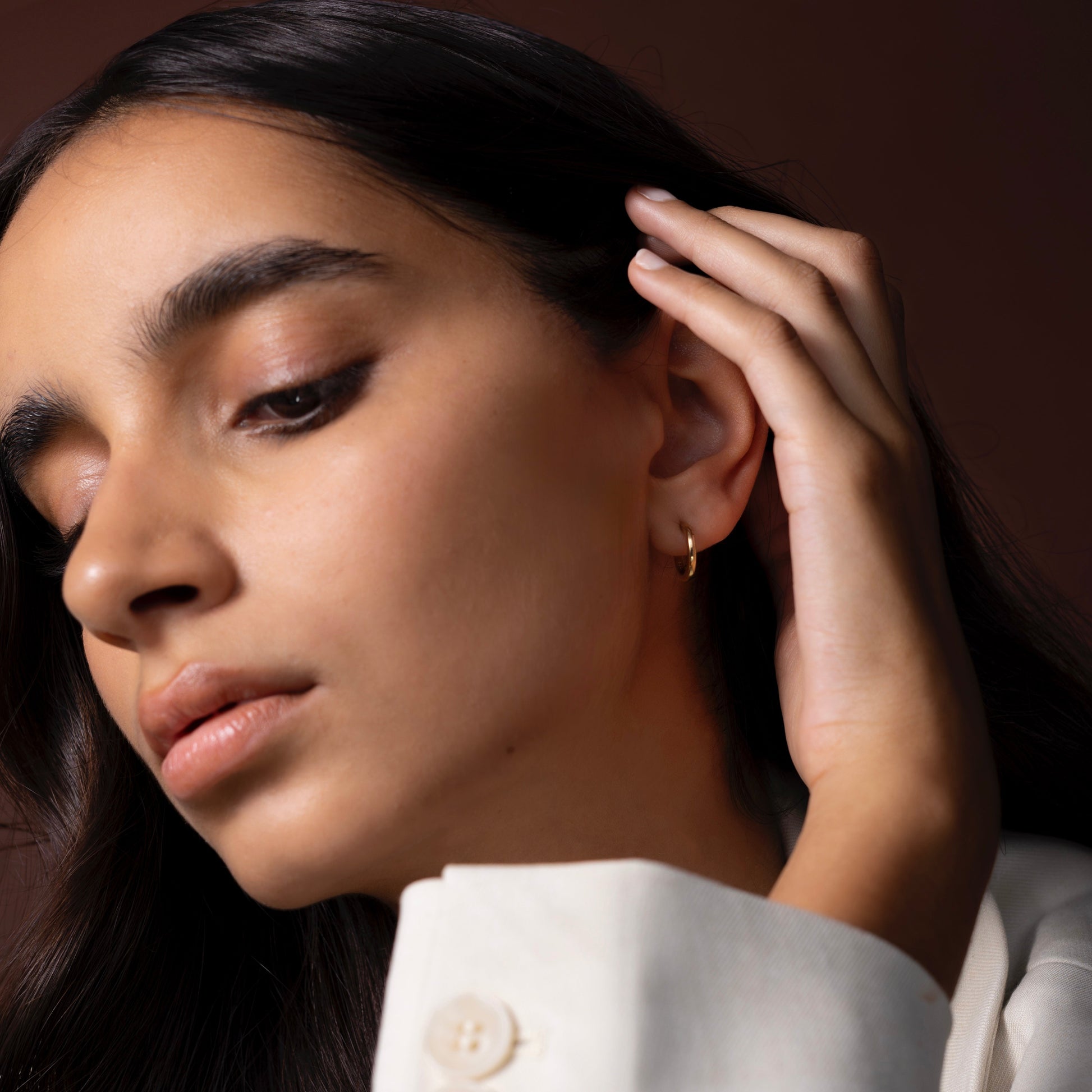 Classic Hoop Earrings in Gold