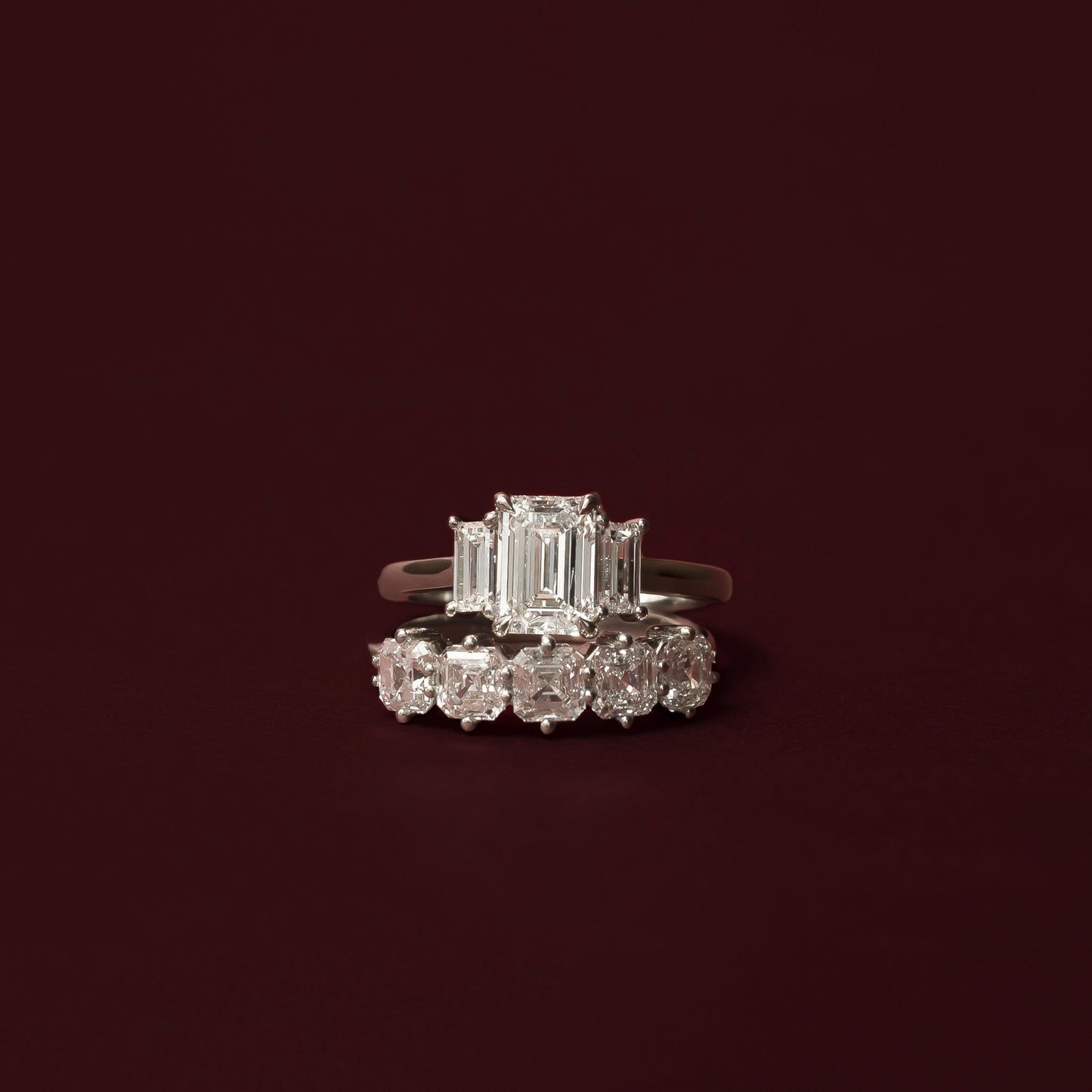 Marquise Cut Cluster Styled Lab Grown Diamond Engagement Ring