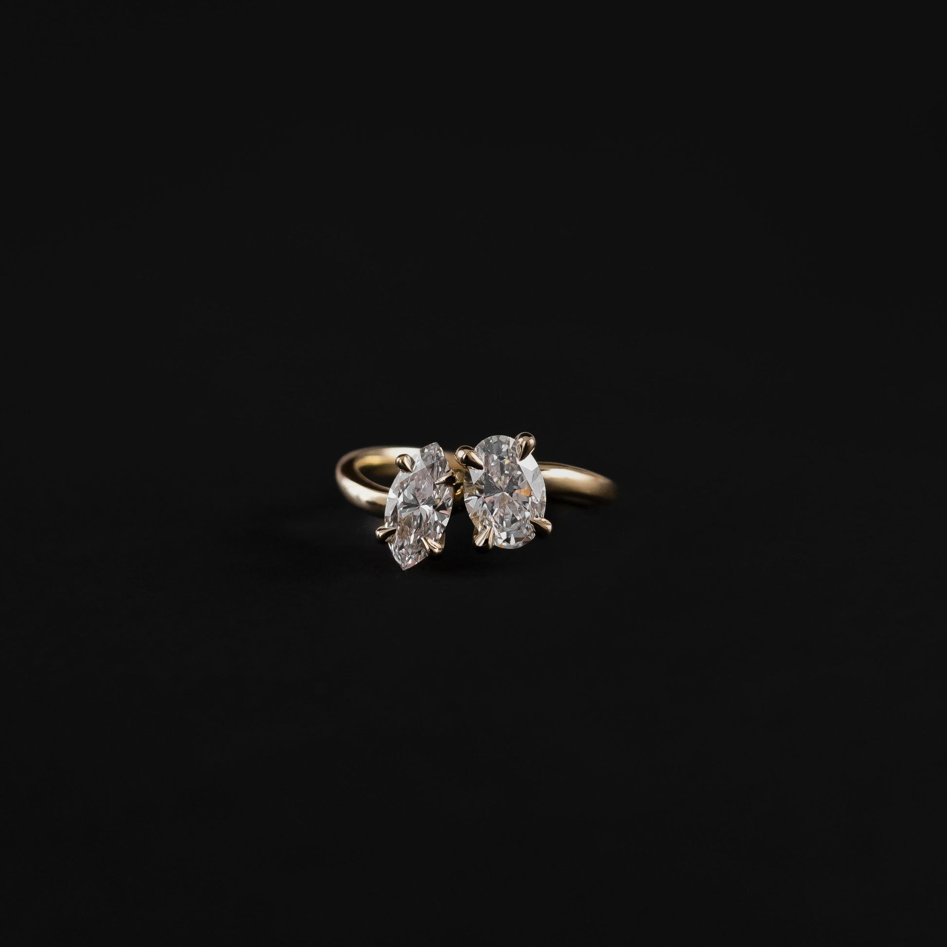 Marquise Cut Cluster Styled Lab Grown Diamond Engagement Ring