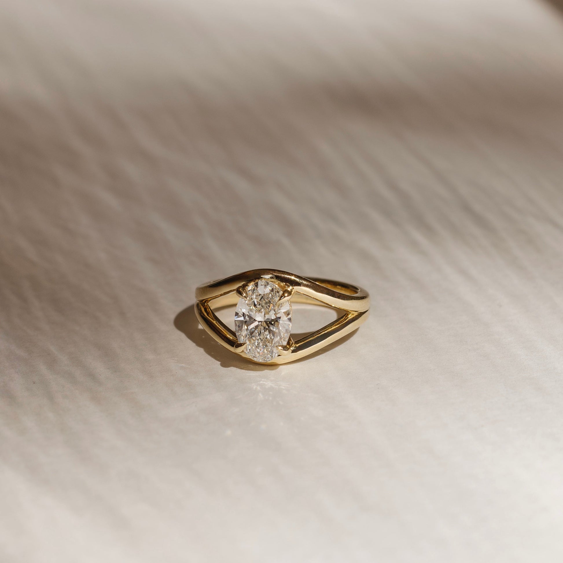 Marquise Cut Cluster Styled Lab Grown Diamond Engagement Ring