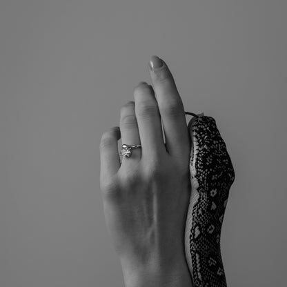 Marquise Cut Cluster Styled Lab Grown Diamond Engagement Ring