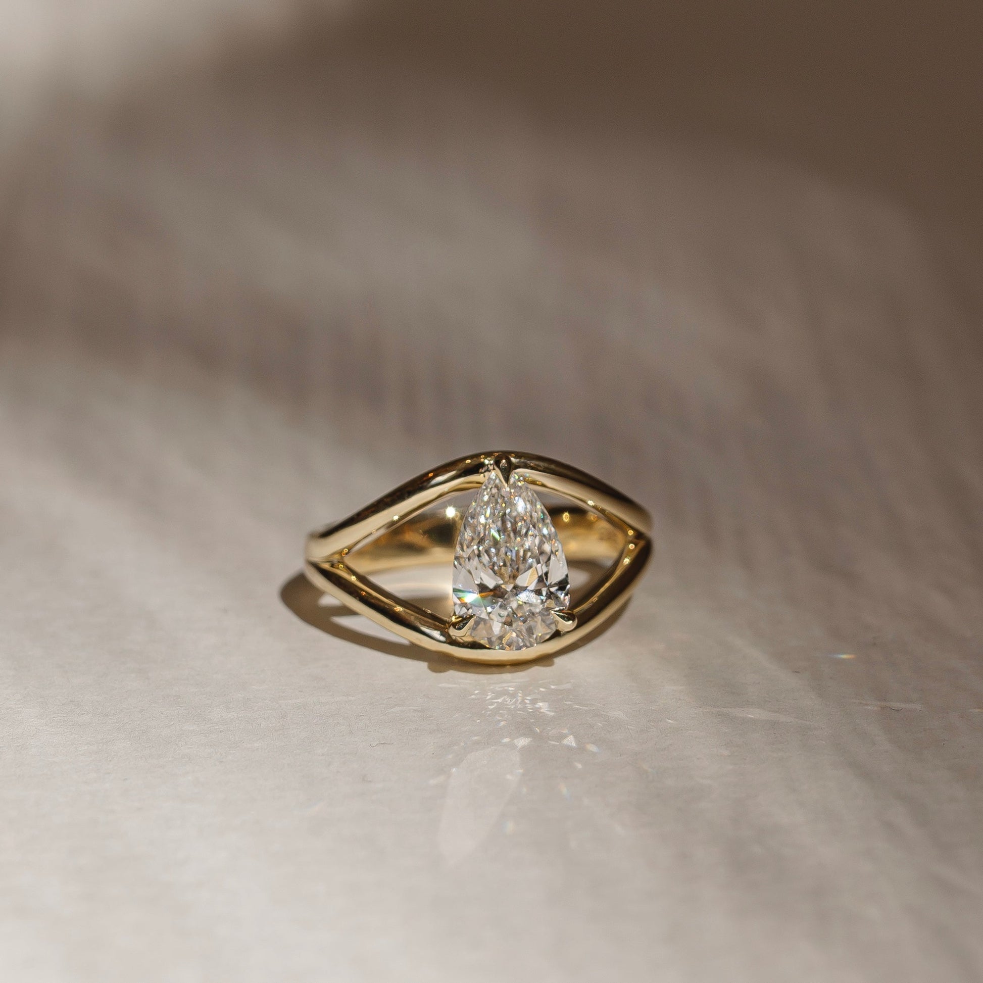 Marquise Cut Cluster Styled Lab Grown Diamond Engagement Ring