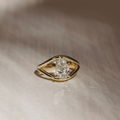 Marquise Cut Cluster Styled Lab Grown Diamond Engagement Ring