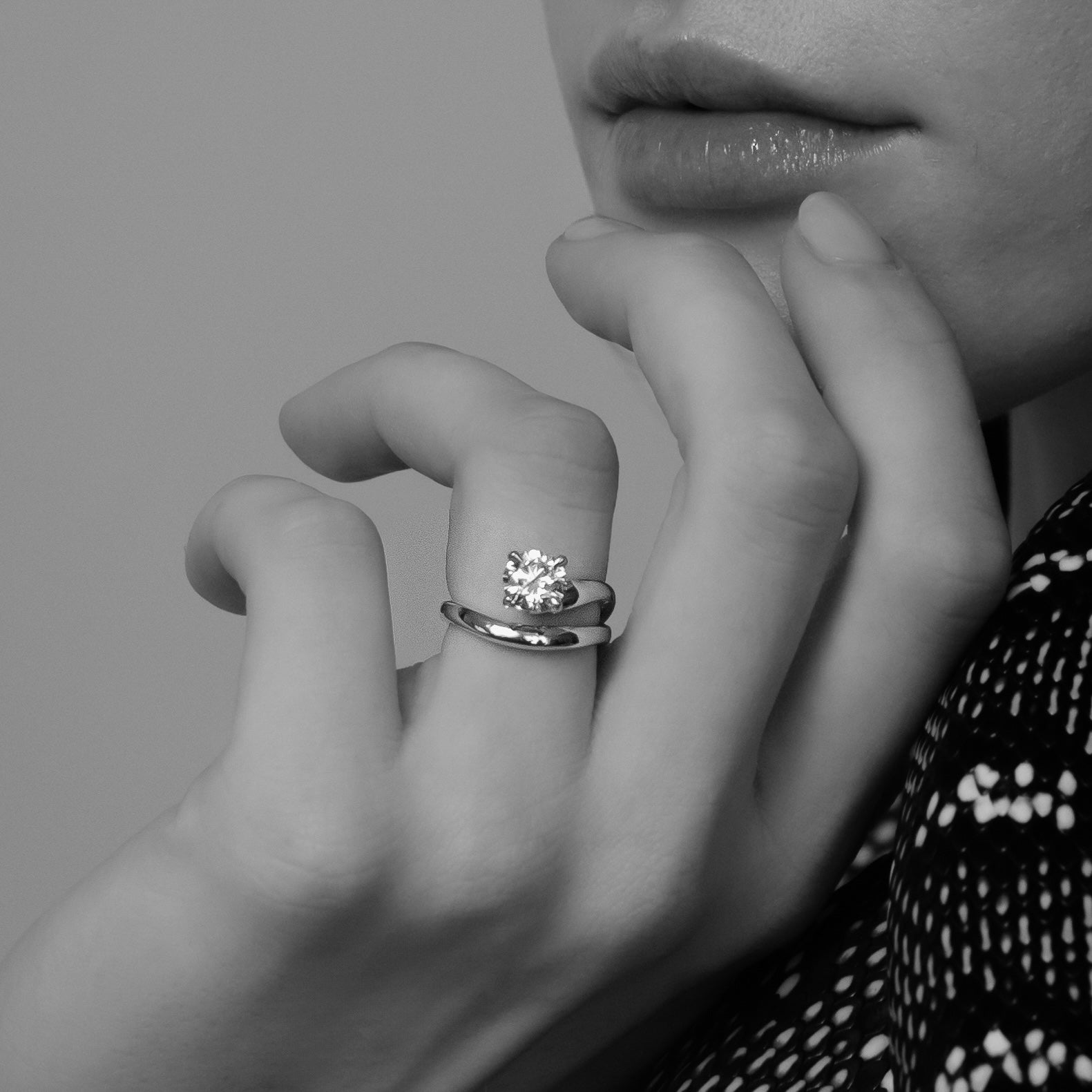 Marquise Cut Cluster Styled Lab Grown Diamond Engagement Ring