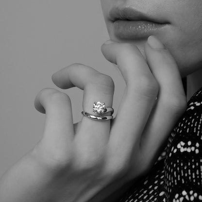 Marquise Cut Cluster Styled Lab Grown Diamond Engagement Ring