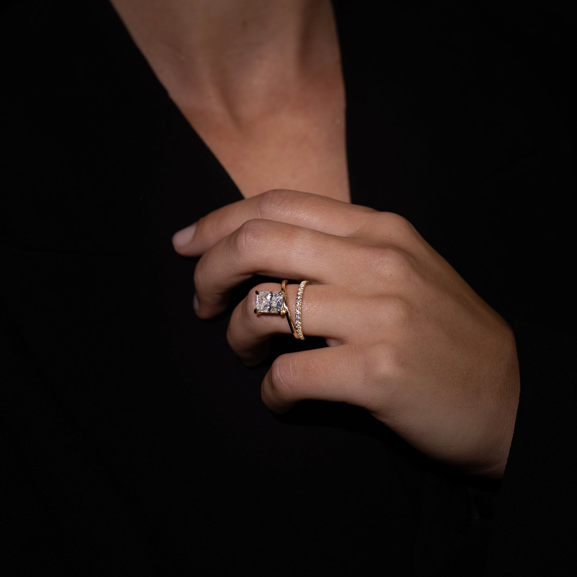 Marquise Cut Cluster Styled Lab Grown Diamond Engagement Ring