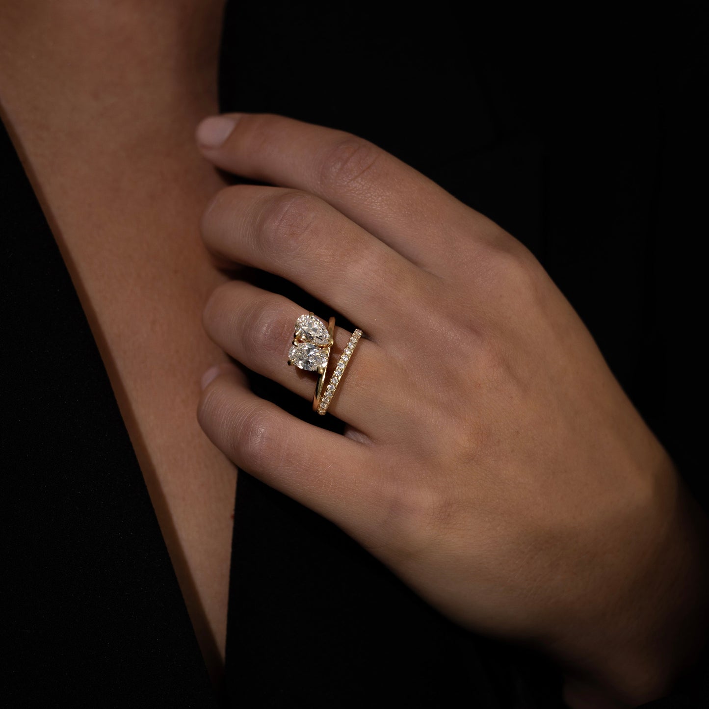 Marquise Cut Cluster Styled Lab Grown Diamond Engagement Ring