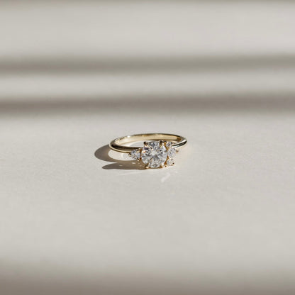 Marquise Cut Cluster Styled Lab Grown Diamond Engagement Ring