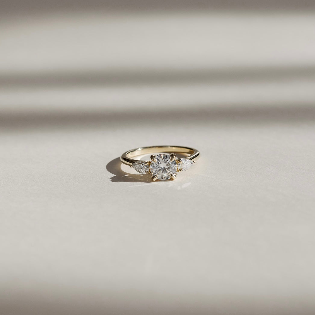 Marquise Cut Cluster Styled Lab Grown Diamond Engagement Ring