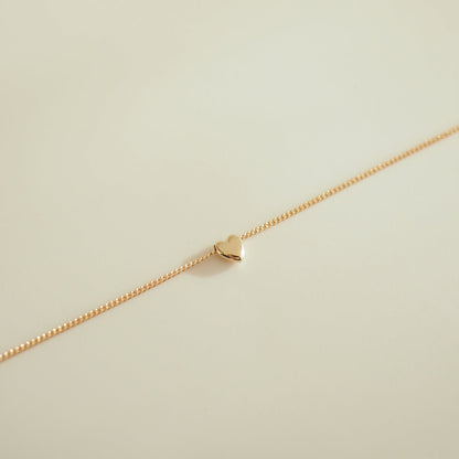 Puffed Heart Shaped Pendant Necklace