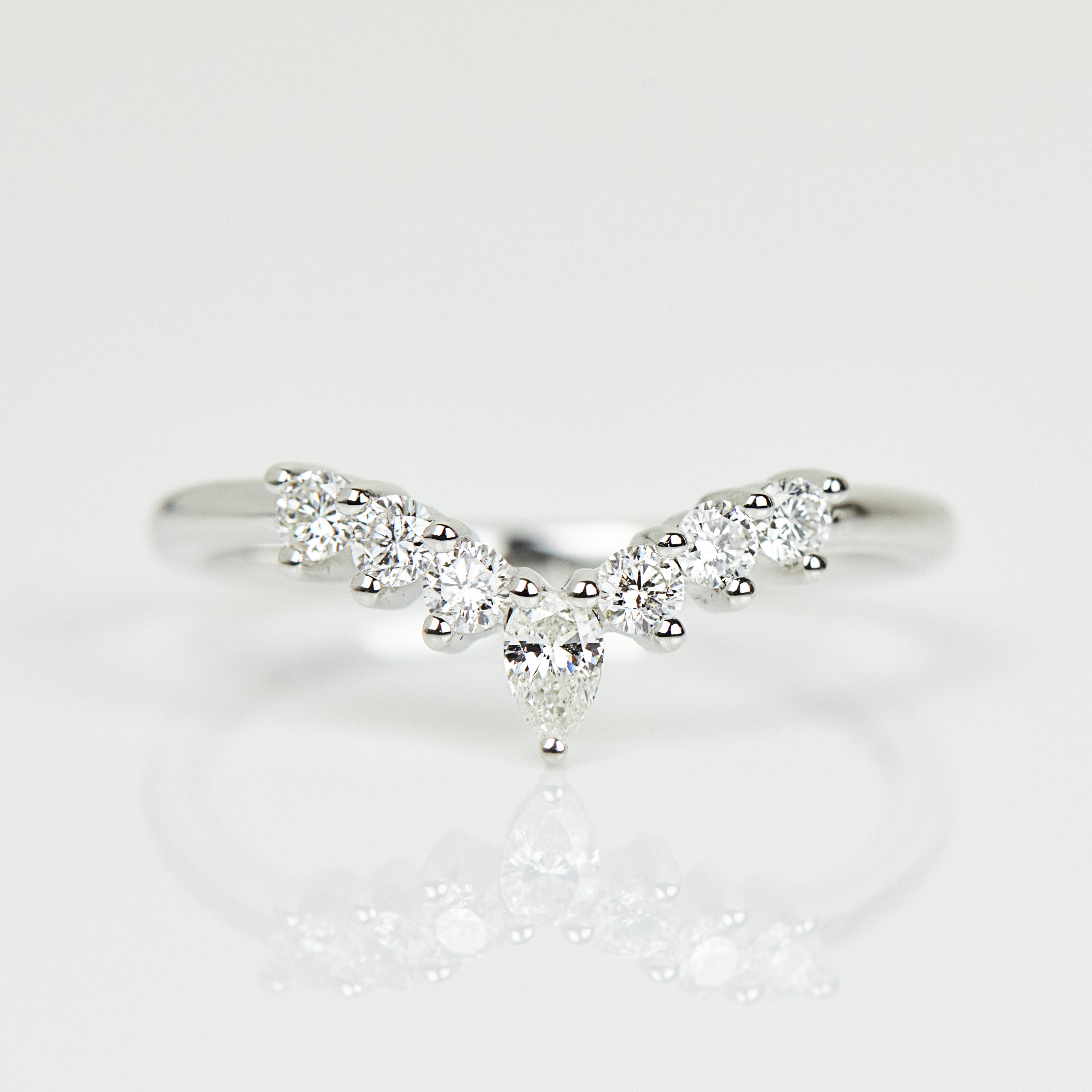 0.25 TCW Round Shaped Half Eternity Lab Grown Diamond Wedding Band