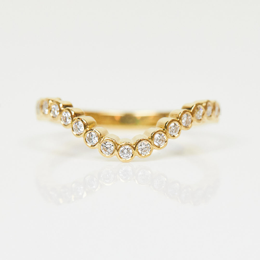 0.25 TCW Round Shaped Half Eternity Lab Grown Diamond Wedding Band