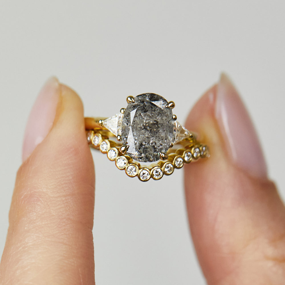 0.25 TCW Round Shaped Half Eternity Lab Grown Diamond Wedding Band