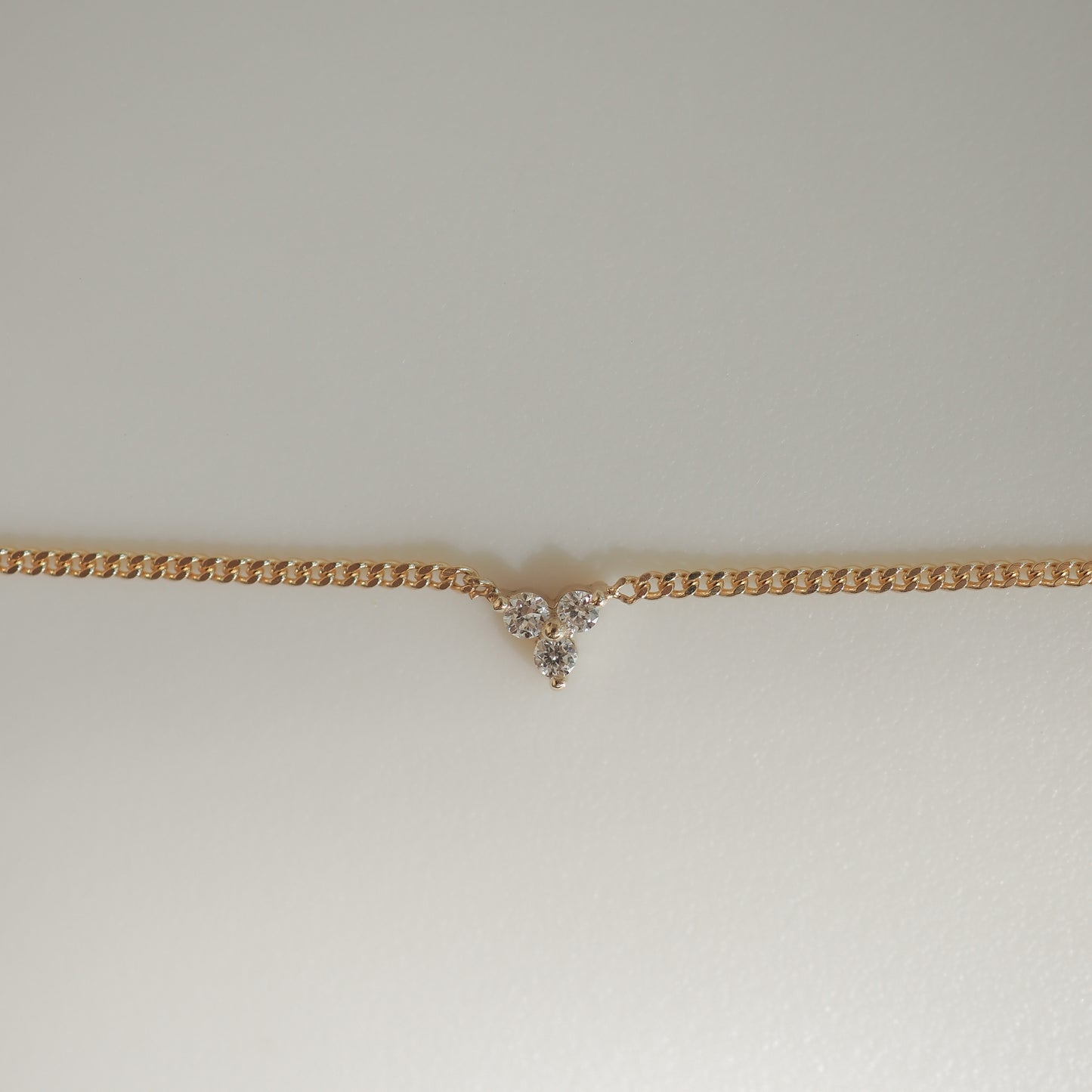 0.05 TCW Round Shaped Therefore Lab Grown Diamond Necklace