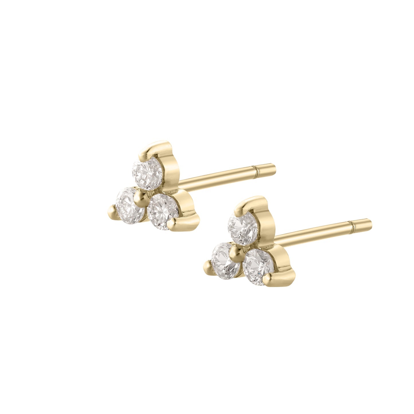 0.05 TCW Round Shaped Lab Grown Diamond Stud Earrings