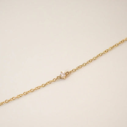 0.08 CT Round Cut Chain Lab Grown Diamond Bracelet