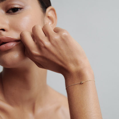 Letter Initial Chain Bracelet
