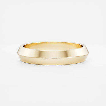 Classic Knife Edge Men's Gold Wedding Band