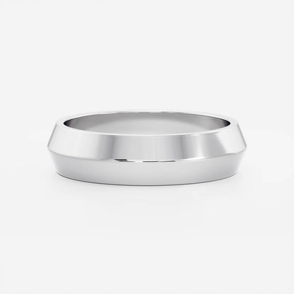 Classic Knife Edge Men's Gold Wedding Band