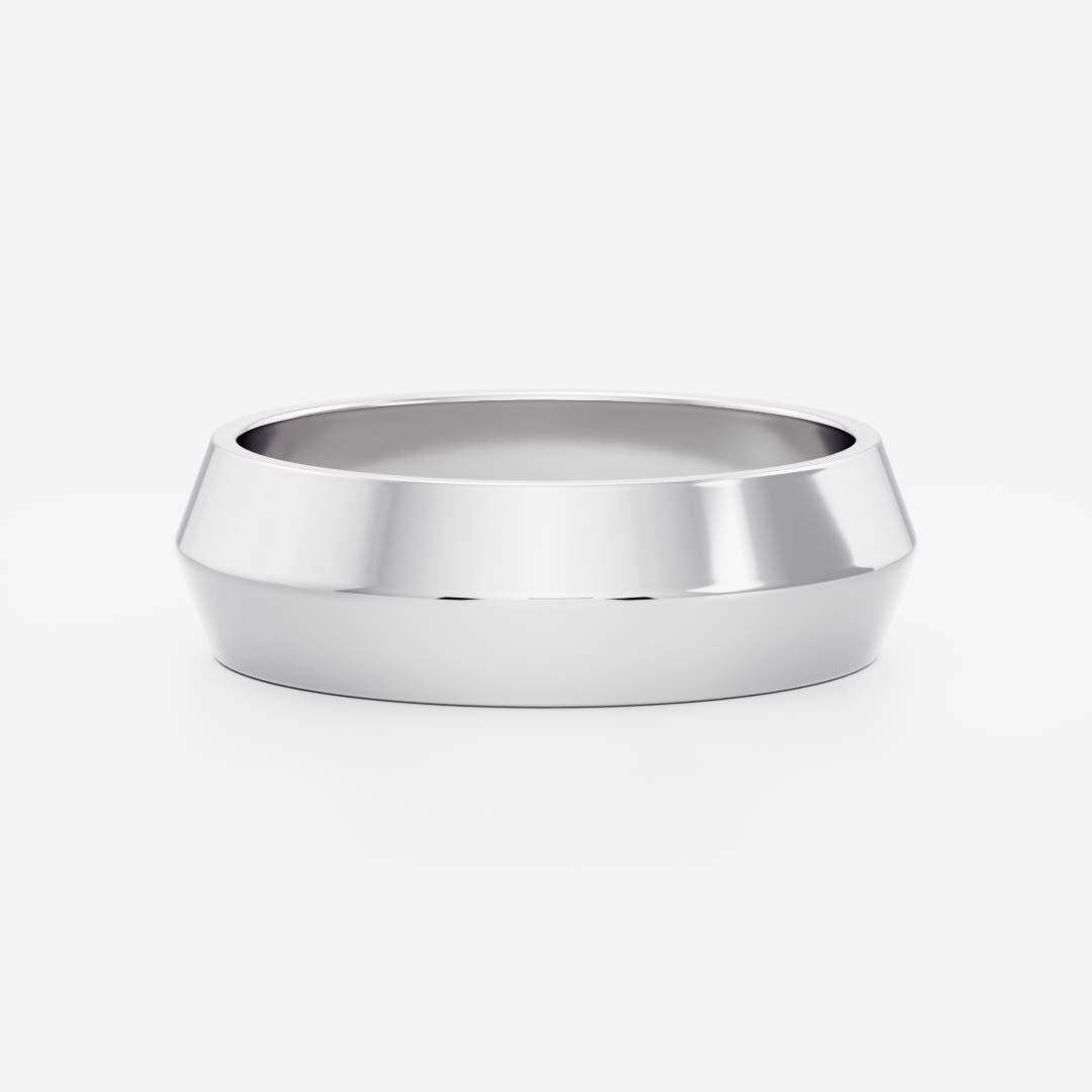 Classic Knife Edge Men's Gold Wedding Band