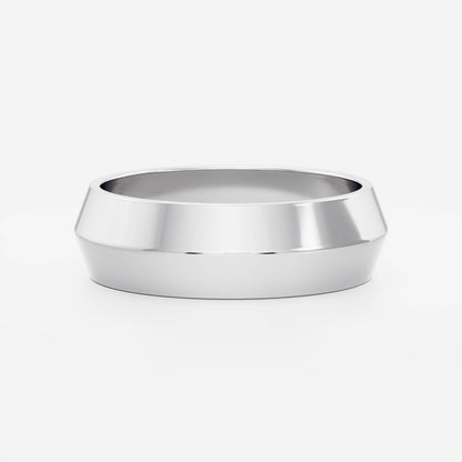 Classic Knife Edge Men's Gold Wedding Band