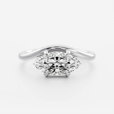 Marquise Cut Cluster Styled Lab Grown Diamond Engagement Ring