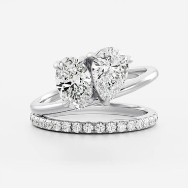 Marquise Cut Cluster Styled Lab Grown Diamond Engagement Ring